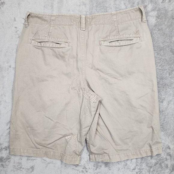 American Eagle mens khaki longboard shorts size 34 excellent used condition - Picture 8 of 9